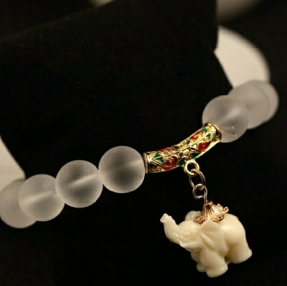 Unavailable-Elephant Bracelet w/Quartz Beads - Picture 7 of 8